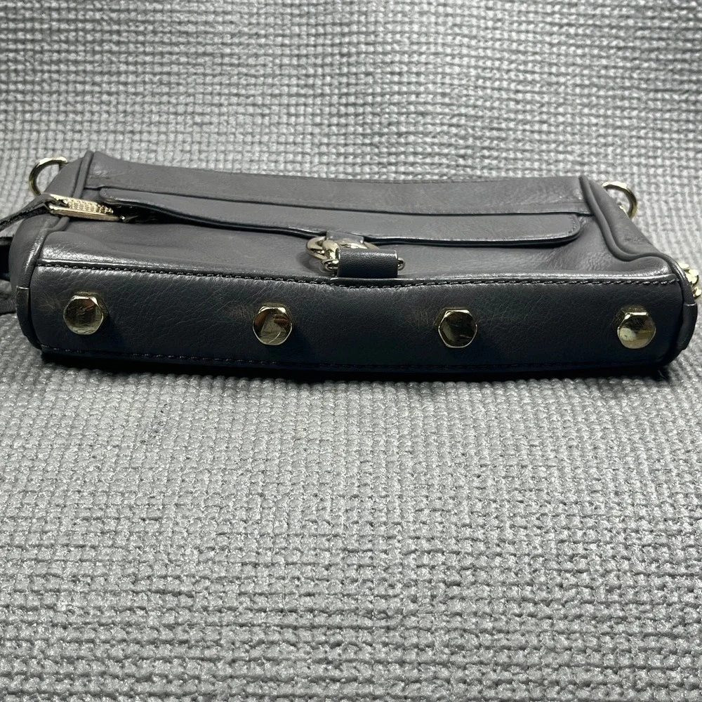Rebecca Minkoff‎ Mini MAC Crossbody Bag Gray Leather Pockets Casual Chain Strap